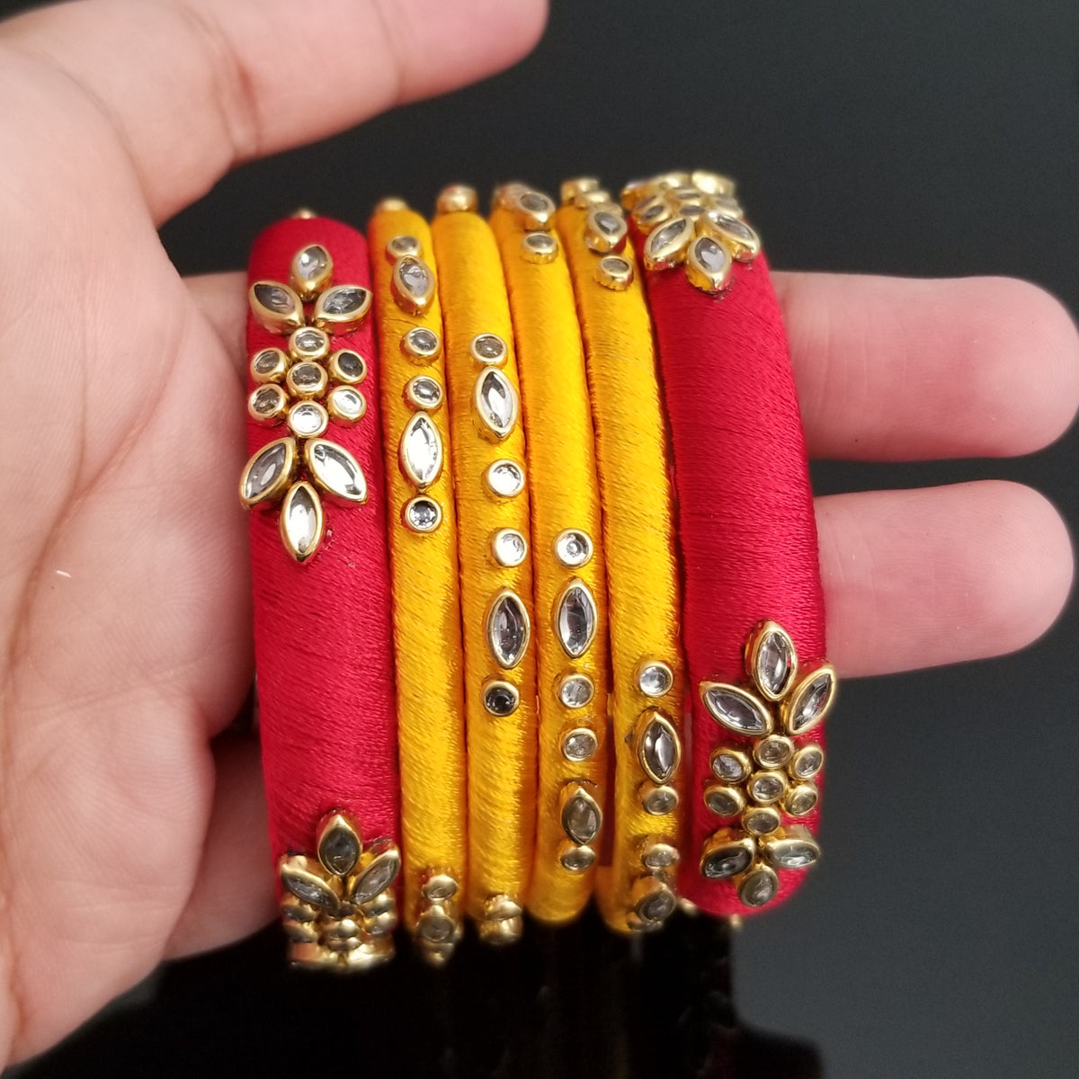 Multi Color Silk Thread Bangles – Taraali LLC