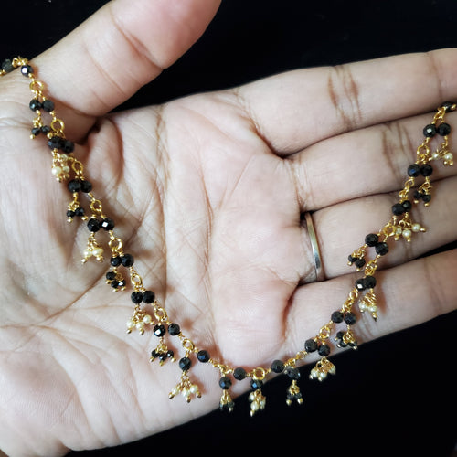 PREORDER Delicate Hand Made Black Bead Chain