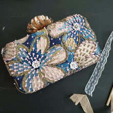 Load image into Gallery viewer, Hand Embroidery Bag Blue