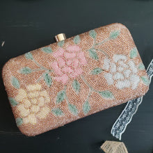 Load image into Gallery viewer, Shravya Johnson Rustic Gold  Embellished Hand Embroidery Bag