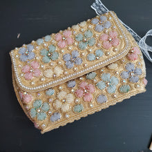 Load image into Gallery viewer, Yellow Embellished Hand Embroidery Bag