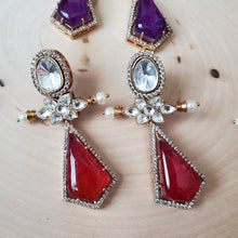 Load image into Gallery viewer, Polki Designer Earrings