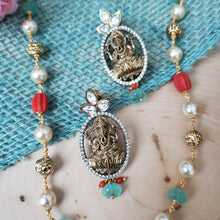 Load image into Gallery viewer, Bhavya Ganesha Puligoru Necklace Set Yellow