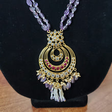 Load image into Gallery viewer, Akira Purple Polki Long Maala Set