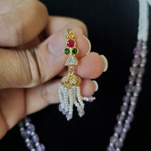 Load image into Gallery viewer, Akira Purple Polki Long Maala Set