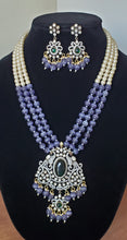 Load image into Gallery viewer, Gautami Purple-Pearl Long Maala Set