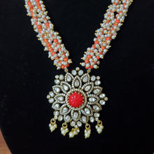 Load image into Gallery viewer, Girija P Coral - Pearl Long Maala Set