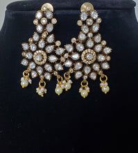 Load image into Gallery viewer, Pearl-Aqua Long Maala Set