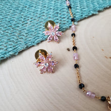 Load image into Gallery viewer, Dainty Ad Black Beads Chain Pink