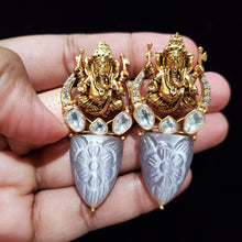 Load image into Gallery viewer, Ganesha Polki Earrings