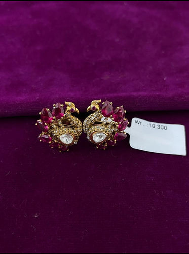 PREORDER 925 Silver Peacock Studs