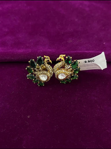 PREORDER 925 Silver Peacock Studs