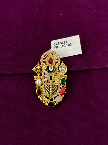 92.5 Silver Pendant With Gold Plating