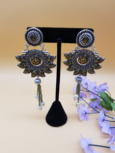 Indo Western Chand Earring With 2 Tone Plating