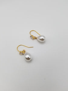 Reserved For Sanjana Cz Short Earring With 2 Tone Plating