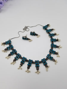 Indo Western Classic Necklace With Oxidised Plating