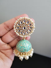 Load image into Gallery viewer, Indo Western Jhumkis With Gold Plating