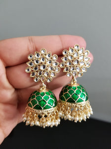 Indo Western Jhumkis With Gold Plating T16