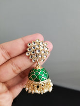 Load image into Gallery viewer, Indo Western Jhumkis With Gold Plating T16