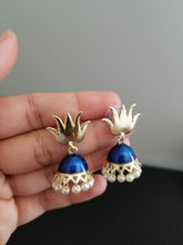 Load image into Gallery viewer, Reserved For Swathi SK Indo Western Jhumkis With Gold Plating JT6