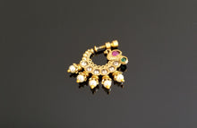 Load image into Gallery viewer, Reserved For Raadhi Antique Classic Nose Ring With Gold Plating AG15
