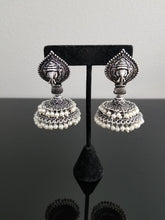 Load image into Gallery viewer, Reserved For Sneha And Rohini Ranjith Indo Western Jhumkis With Oxidised Plating AG5