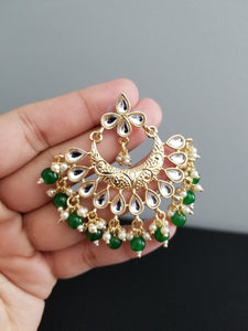 Indo Western Chand Earring With Gold Plating