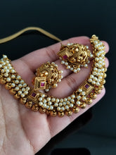 Load image into Gallery viewer, Reserved For Sadhana Reddy, Sowjanya, Hrushmita And Seeta Ramkumaran Antique Delicate Necklace With Gold Plating FL17