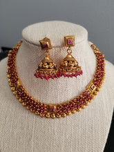 Load image into Gallery viewer, Reserved For  V Meena Ravi Antique Delicate Necklace With Gold Plating 6404