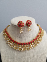Load image into Gallery viewer, Traditional South Indian Style Necklace Set 1718