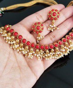 Traditional South Indian Style Necklace Set 1718