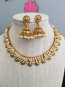 Reserved For Samyu Mannava  Antique Classic Necklace With Gold Plating