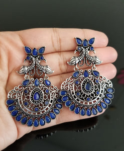 Indo Western Chand Earring With Oxidised Plating AG1