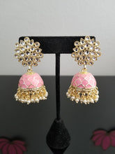 Load image into Gallery viewer, Neelima Indo Western Jhumkis With Gold Plating T16