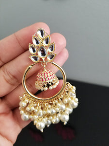 Indo Western Trendy Earring With Gold Plating H40