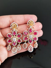 Load image into Gallery viewer, Reserved For Seeta CZ Classic Earring With 2 Tone Plating 1726