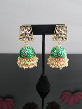 Load image into Gallery viewer, Indo Western Jhumkis With Gold Plating cd18