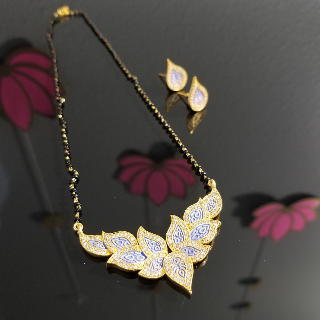 Cz Classic Mangalsutra With Gold Plating