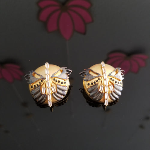 Two Tone Butterfly studs