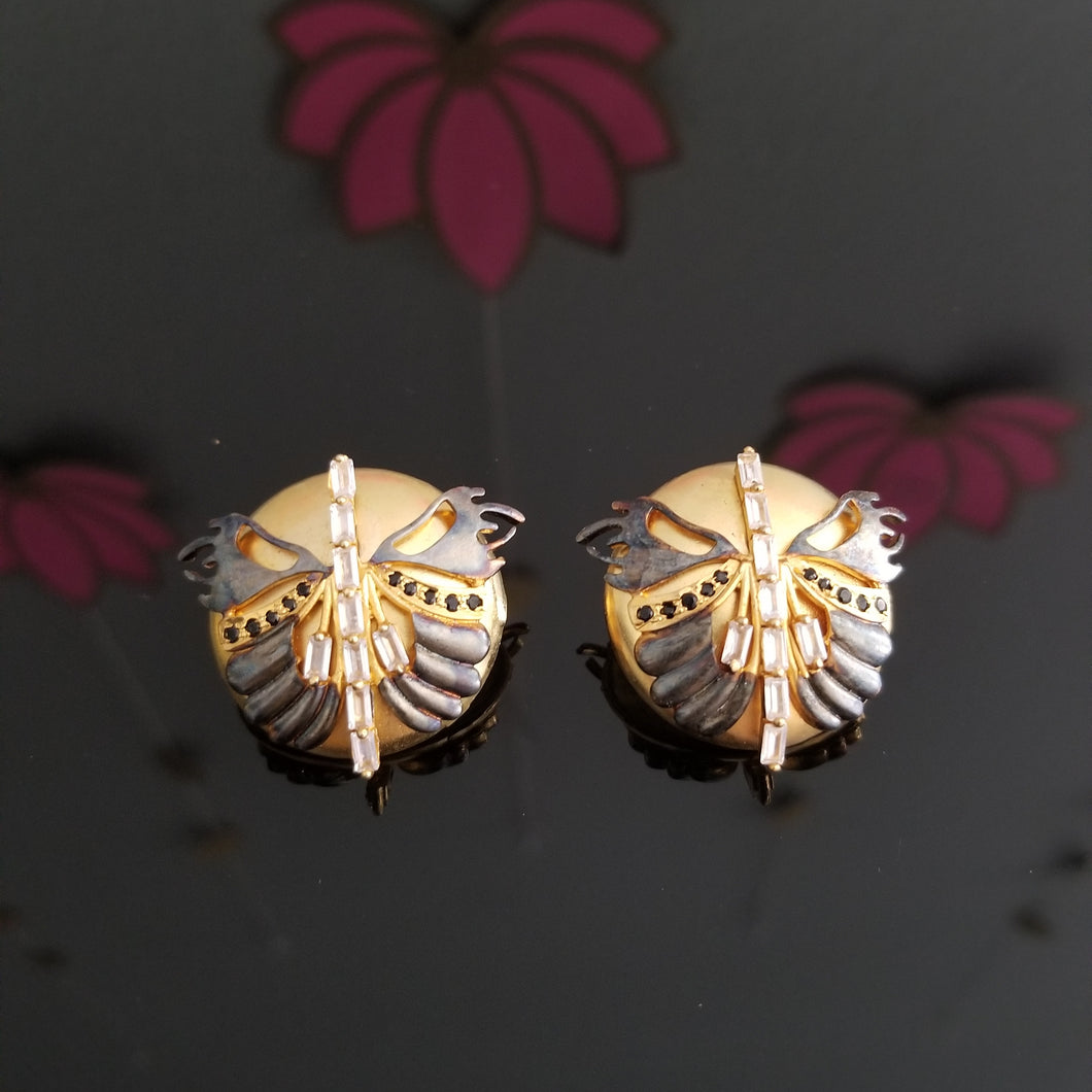 Two Tone Butterfly studs