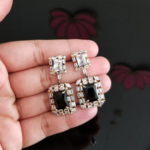 Load image into Gallery viewer, Dual Finish American Diamond Earrings
