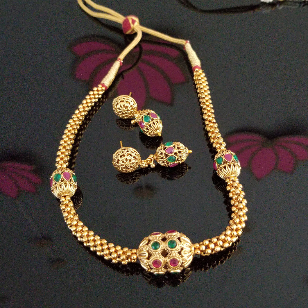 Antique Mala Necklace With Gold Plating 16139