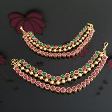 Load image into Gallery viewer, Traditional South Indian Matte Finish Ear Chains 16118