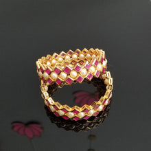Load image into Gallery viewer, Cz Classic Bangles With Gold Plating 1709