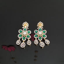 Load image into Gallery viewer, CZ Classic Earring With 2 Tone Plating T20