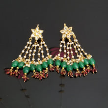 Load image into Gallery viewer, Reserved For Sneha Meenakshi Long Kundan Tassel Earrings s174