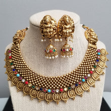 Load image into Gallery viewer, Traditional Kaasu Necklace Set With Gold Finish BT8