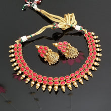 Load image into Gallery viewer, Reserved For K Swathi Traditional South Indian Necklace Set BT2