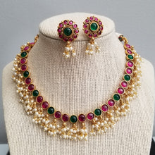 Load image into Gallery viewer, Traditional South Indian Style Necklace Set BT9