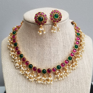 Traditional South Indian Style Necklace Set BT9